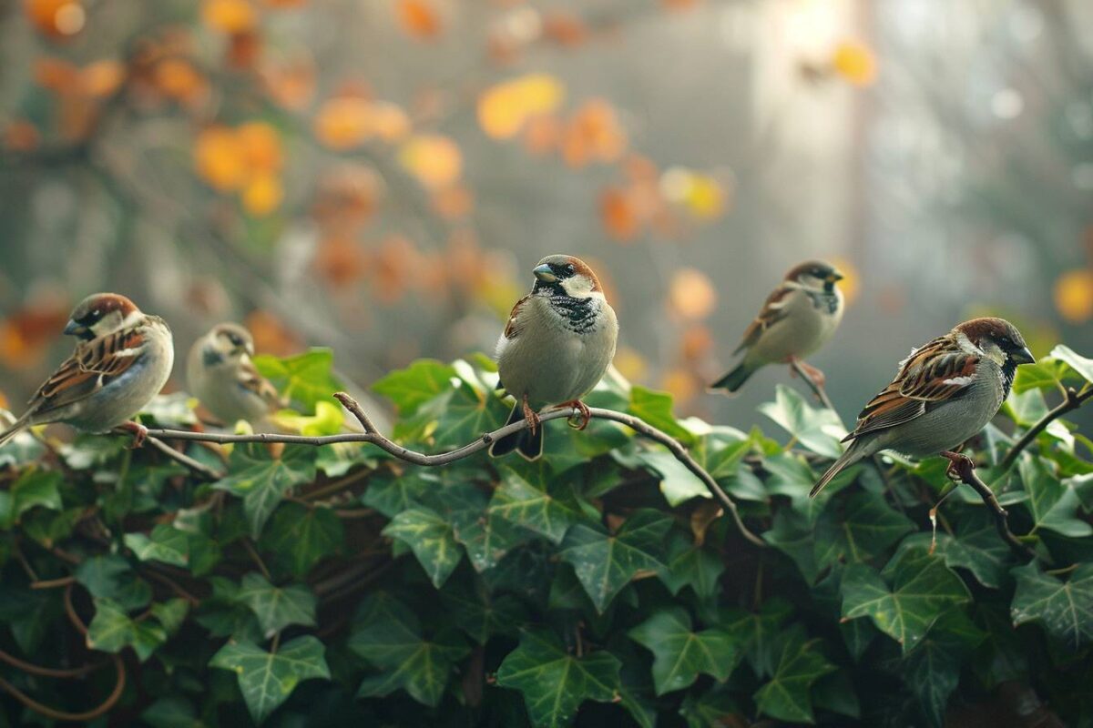 Comment le lierre transforme votre jardin en havre sécurisant pour les oiseaux durant l'automne